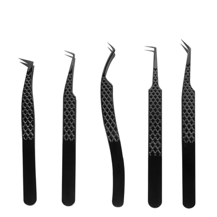 NEW 1pc Anti-static Right Angled & Curved Tweezers for Eyelash Extensions & Eyebrow Isolation Nano Precise Lash Tweezers Tool