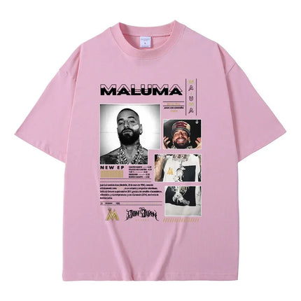 Singer Maluma Music Album Cover T Shirts Men Women Casual Tshirt Men's Fashion T-shirts Hip Hop Rap Streetwear