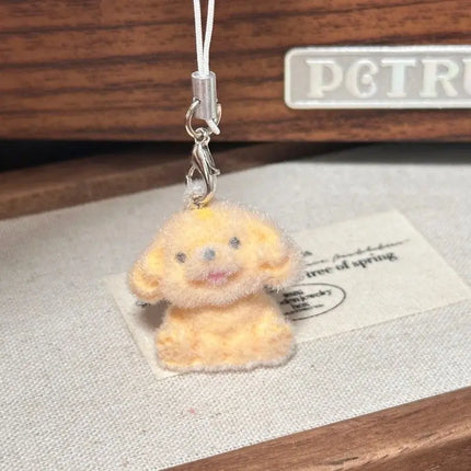 Fluffy Alpaca Elk Capybara Animal Keychains Resin Cartoon Lovely Funny Garlic Goose 3D Doll Pendant Bag Box Car Key Ring Jewelry