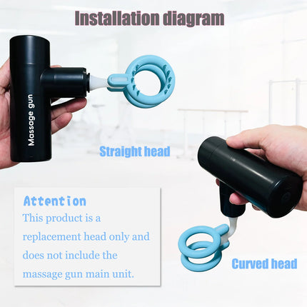 Men's vibrating masturbator Massage gun head soft silicone attachments Adult sexual products Male sex toy fascia gun for penis