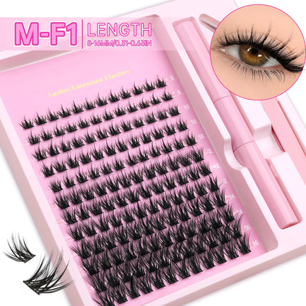 Veltrinay DIY Lash Extension Kit Natural Volume Includes Eyelash Tweezers Bonding Glue For Salon-Quality Results at Home Makeup