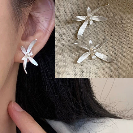 VENTFILLE 925 Sterling Silver Bow Knot Ear Clip for Women Girl Ribbon Design Ballet Style Sweet Jewelry Gift Dropshipping