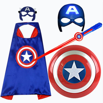 Marvel Superhero Toy Role Play Performance Props Capta Captain America Iron Man Action Figure Toy set Children's Halloween Gift