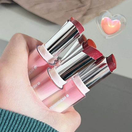 HERORANGE Water Gloss Mirror Lipstick Crystal Jelly Transparent Lip Stick Moisturizing Long-lasting Solid Lip Gloss Makeup