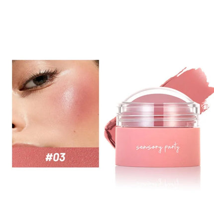 Soft Blush Cream, Single Color Palette for Young Girls, Peach Orange Blush, Rouge Nude Makeup, Multi-purpose Lipstick and Blush