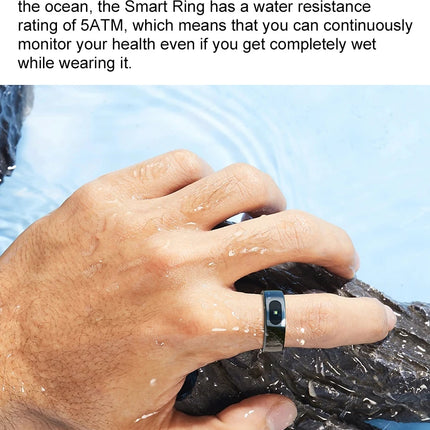 R08 Smart Ring with Charging Control Function Men Women Health Sleep Heart Rate Monitoring IP68 5ATM Waterproof Multi-sport Mode