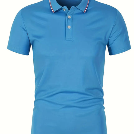 2025 Hot Sale Men's Summer Casual Breathable Comfortable Polo Shirt Men's Solid Color High Quality Short Sleeve T-Shirt