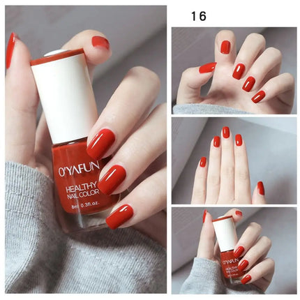 Glossy 8ml Nail Polish No-bake False Nail Nail Art Manicure Quick Dry Tearable Nail Art Oily Mood Nail Polish Woman