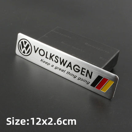 Volkswagen Series Aluminum Badge Car Body Stickers Decals For VW GTI Polo Golf Passat Tiguan Arteon Touareg Taigo Caddy Jetta CC