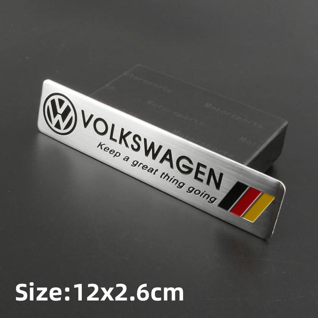 Volkswagen Series Aluminum Badge Car Body Stickers Decals For VW GTI Polo Golf Passat Tiguan Arteon Touareg Taigo Caddy Jetta CC
