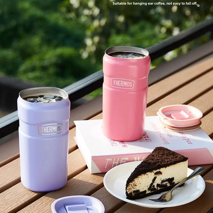 THERMOS 440ml Food-Grade 316L Steel Tumbler,6H Heat Retention Thermos for Office Commute,Leakproof Portable Coffee Mug, BPA Free