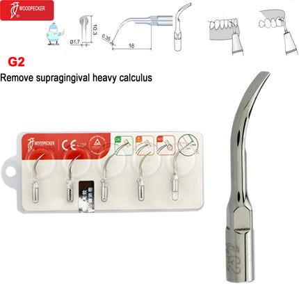 Original Woodpecker Dental Scaler Tips Ultrasonic Scaling Tip G1 G2 G3 G4 G5 G6 G7 G8 Fit For EMS UDS