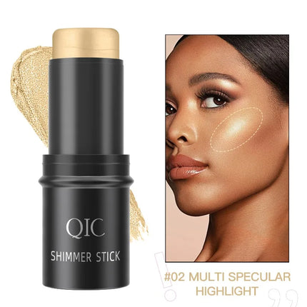 QIC Multi-Functional Contour Stick - Highlighter, Blush & Concealer, Create 3D Facial Contours Cream Makeup Beginner-Friendly