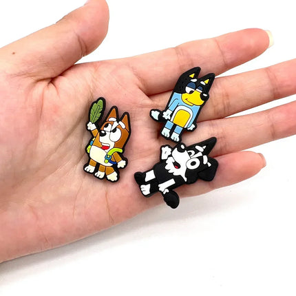 30pcs suit cartoon cute blue hole shoes decorative buckle DIY garden shoe buckle accessories