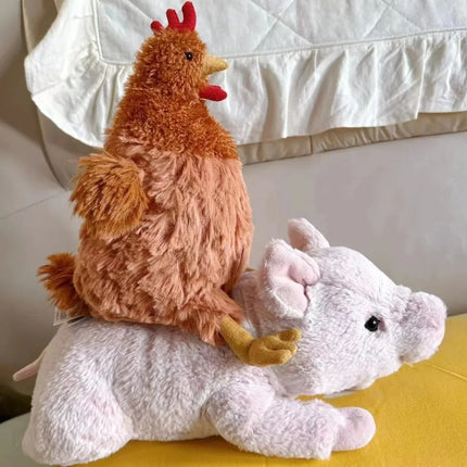 New Simulation Hen & Rooster Plush Doll Soft Stuffed Animal Toy Creative Kids Gift for Children