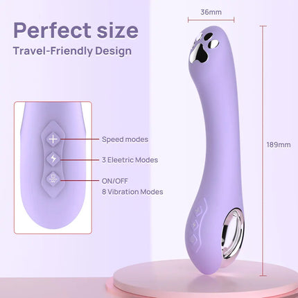 Electric Shock Vibrator Powerful Nipple Clitoral Stimulator 9 Vibration 5 Electric Shock Female Masturbator Sex Toys for Woman