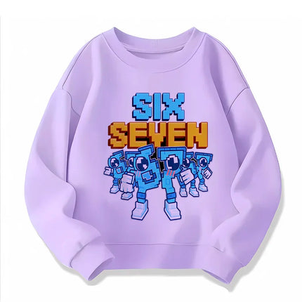 Manga Hoody for Boys Girls Children's Hot 67 Brainrot Funny Sweatshirts Unisex Cute Six Seven Kids Crew Neck Hoodies Clothes
