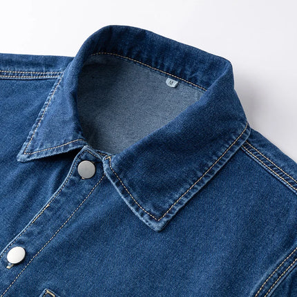 Men's Spring New Loose Fit Flat Foot Casual Shirt Multi-Pocket Design Japanese Workwear Top Comfortable Loose Style
