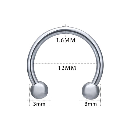 1 PC 316L Stainless Steel Nose Ring 14G 16G Nose Piercings Helix Ear Piercing Women Men Septum Rings Body Piercing  Jewelry