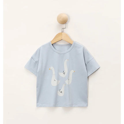 Kids T-shirts 2025 Summer Children Tees Cartoon Tops for Boys Short-sleeve Girls Blouse Toddler Outfits Baby Outerwear Clothing
