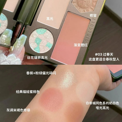 Girlcult Compendium of Materia Medica Series Pearl Matte Highlights Blush Face Contour Palette Brighten Integrated Palette