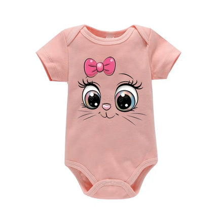 Baby Onesie Toddler Boys Girls Romper Cute Cat Print Jumpsuit Infant Clothing Newborn Costume Baby Clothes