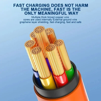 Type C Data Line 120w Fast Charging 6A 180 Rotating Ultra Fast Charging Line For Huawei for Samsung  Lengthened Silicone