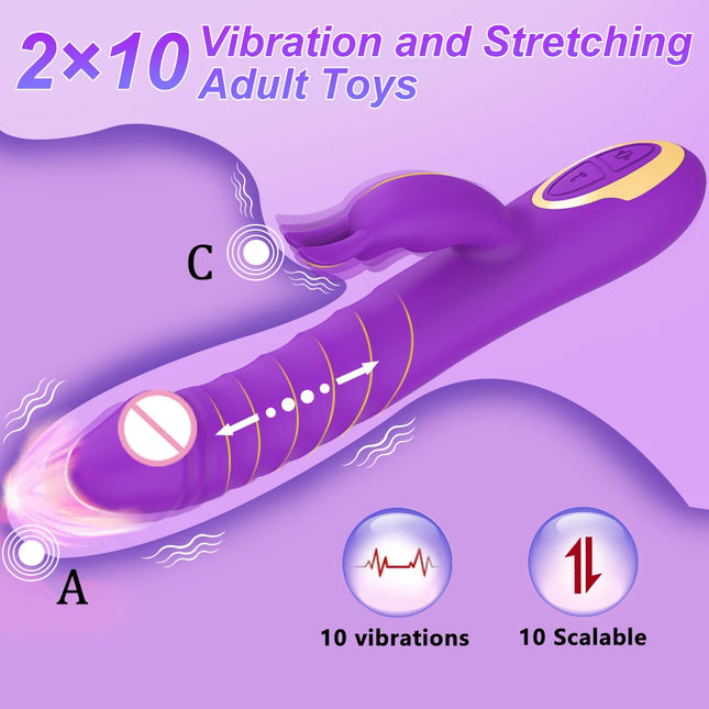 Thrusting Dildo Vibrator Adult Toys for Women Sex Toys Dildos Rabbit G Spot Vibrator Silicone Clitoral  Adult Sex Toy for Women