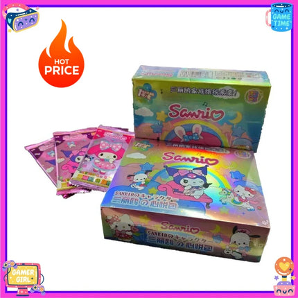 SSS HOT NEW Sanrio Creative Children's Gifts Festival Gifts Character Collection Card Box of 160 Cards for Animation Enthusiasts