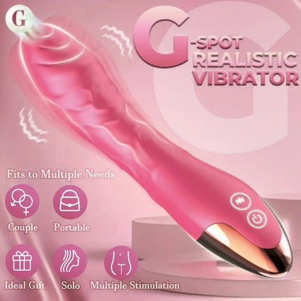 Realistic Dildo Vibrator for Women 10 Powerful Vibration Modes for Clitoral and G-spot Stimulation Vibrator Sex Toys for Adults