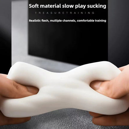 Male Masturbator Cup Portable Penis Trainer Penis Massage Adult Sex Toys Stretchy Silicone Vagina Egg Vacuum Pocket Cup for Men