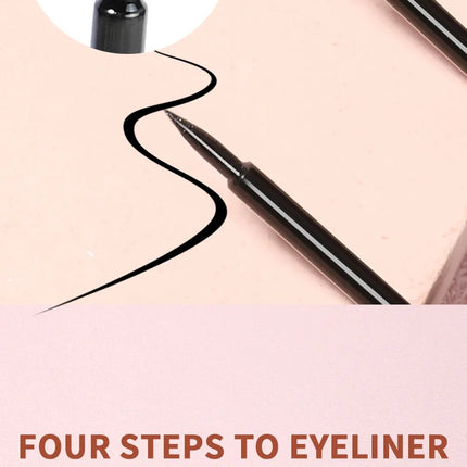 Matte Black Waterproof Liquid Eyeliner Pencil Sweatproof Quick Dry Easy To Wear High Pigment Brown Eye Liner Pen Eye Makeup Tool