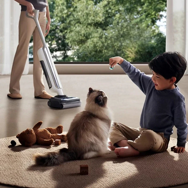 MIJIA Wireless Mopping Machine 4Pro - Lays flat, dual edge attachment, anti-tangle design, 21000 Pa suction power E301