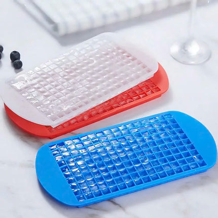 Silicone Ice Cream Tools 160 Grid Mini Foldable Space Saving Silicone Ice Tray Ice Mold For Whiskey Cocktail Ice Making