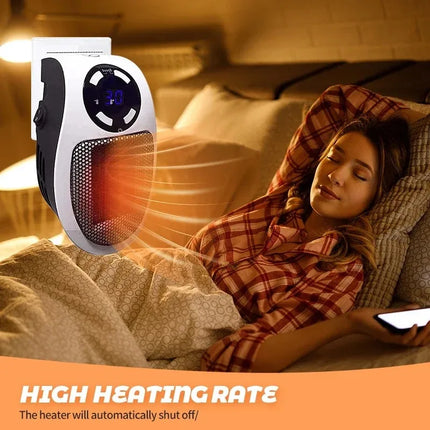 Energy Saving PTC Heater Low Noise Desktop Portable Warm Air Blower for Office Bedroom Personal Heating Fan
