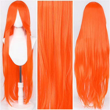 Long Straight Cosplay Wig 100CM Multiple Colors Pink Blonde Black Anime Costume Wig Universal Synthetic Cos Wig Daily Party Wig