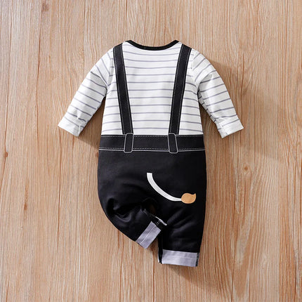 Baby Clothes Cute Cartoon Cow Print Comfortable And Soft 0-18 Boys And Girls Spring And Autumn Long Sleeved Baby Jumpsuit