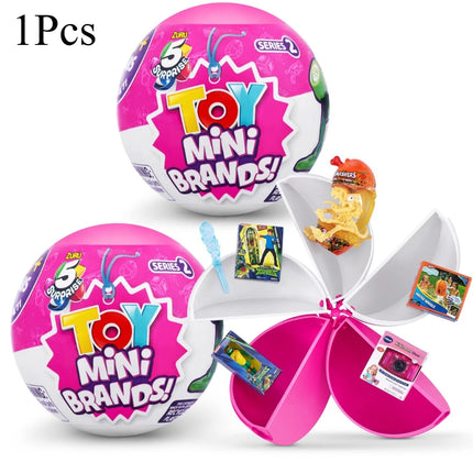 5 Surprise Mini Brands Series 1 by ZURU Mystery Real Miniature Collectible Toy Capsule Anime Figure  Slime surprise toy