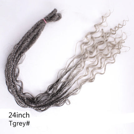 24" Double Ended Dreadlock Extension 5/10 Strands Synthetic Boho Box Braid Dreads Extensions Hippie Style Dreadlocks For Women