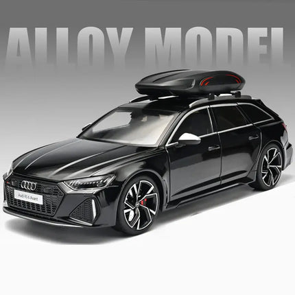 1/18 Audi RS6 Avant Station Wagon Alloy Car Model Diecasts Metal Sports Car Vehicles Model Simulation Sound Light Kids Toys Gift