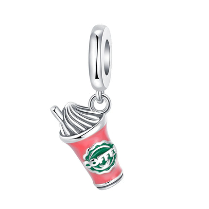 Classic 925 Sterling Coffee Cup Charms Tea Cup Beads Fit Original Bracelet Necklace Pendant Women Bracelet DIY Fine Jewelry Gift