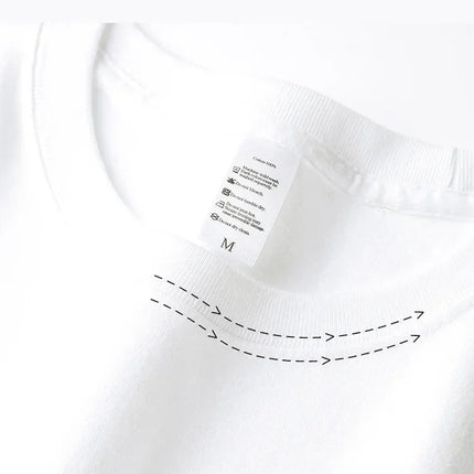 2pcs Solid Color T-shirt 100% Cotton Men Women White O-Neck Loose Short-sleeved Basic Models All-match T-shirt Couple Tops Black
