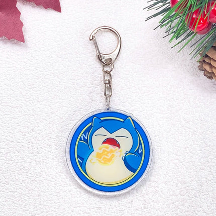 Pokémon Pikachu Gengar Bulbasaur Squirtle Car Keychain Accessories Acrylic Charms Pendant For Bag Key Holder Backpack Decoration