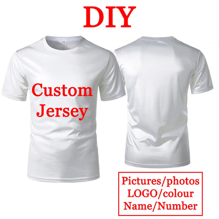 DIY Customized Logo Custom T-shirt Personalized Quick-drying Sports Jersey T Shirts Men Women Print Original Design Gifts Tees