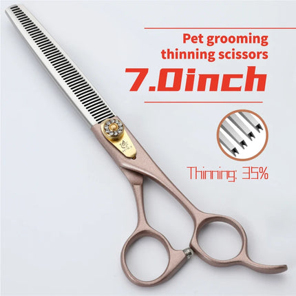 Fenice Professional JP440C 7/7.5/8 inch Pet Dog Grooming Chunker Scissors Thinning Shears Tijeras Tesoura Thinning Rate 35%/75%