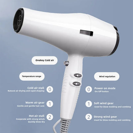 2025 Amazon's Same High-Speed Hair Dryer 2400W High-Power Quick Drying Hair Salon Dedicated Hair Dryer New Product