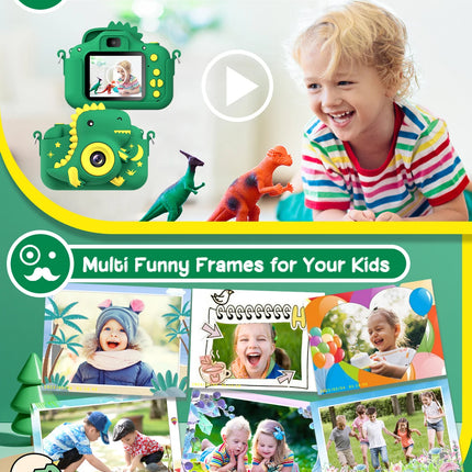 2.0" Kid‘s Digital Camera Rechargeable Cartoon Camera Toy 20MP 1080P HD Mini Selfie Camera Gift For Boys Girls