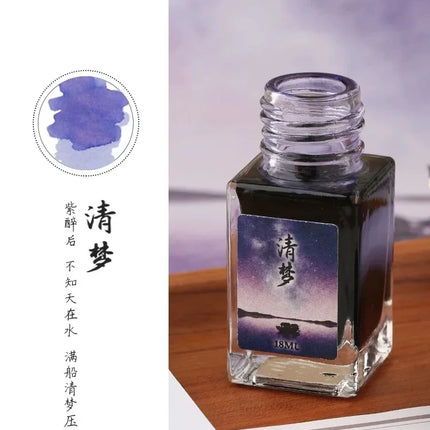 MAJOHN 18/50ml Fountain Pen Ink Cartridge Refill Various Color Glass Bottled Fountain Pen Ink Stationery Office School Supplies