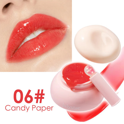 Little Round Jar Multi-Color Jelly Lip Balm for Lips and Cheeks Vibrant Colors Moisturizing and Nourishing Lip Nectar