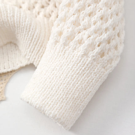 Literary Style Kidsren's Spring and Autum Pure Color New Cardigan 2025 Autum Knitted Tops for Boys and Girls